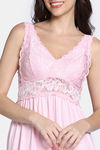 Zivame Lace N Mesh Babydoll - Coral Blush — thumbnail 5